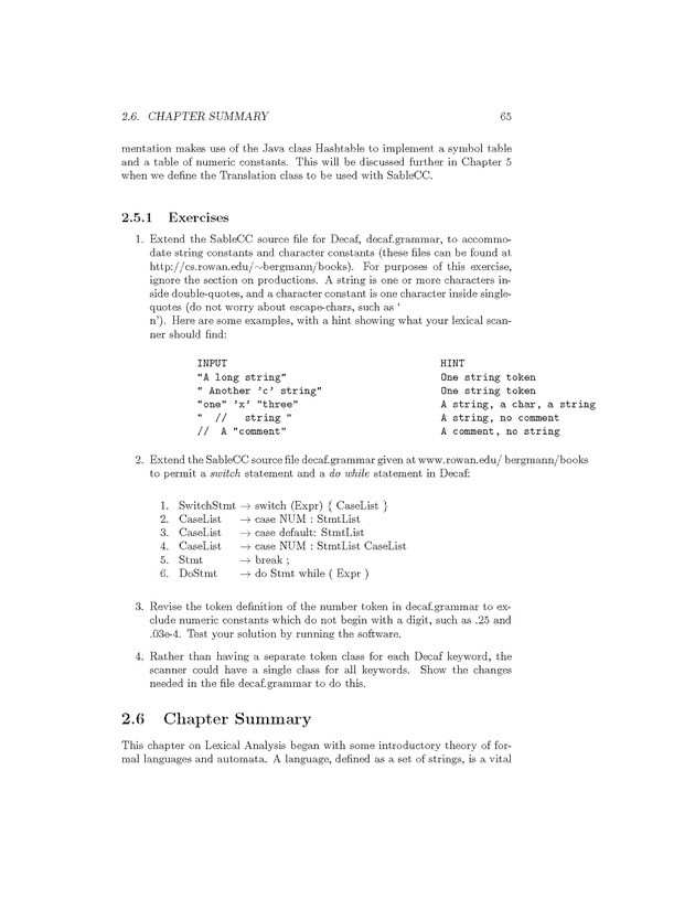 Compiler Design: Theory, Tools, and Examples - Page 65